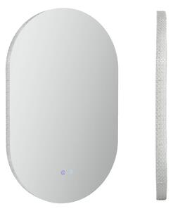 Kleankin Specchio Bagno LED Antiappannamento con Luminosità Regolabile, in Vetro e Alluminio, 81x51x4.5 cm | Aosom Italy
