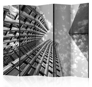 Paravento Raggiungere il cielo II - Architettura in bianco e nero