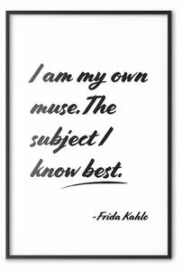 Poster: Sii la tua musa - scritte nere in inglese su sfondo bianco
