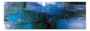 Quadro moderno Testura fresca stretto - astratte pennellate blu