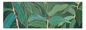 Quadro Vedute esotiche - paesaggio foglie stile art deco