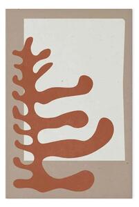 Quadro moderno Tema floreale di Matisse marrone - astrazione scandi boho