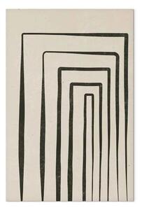 Quadro su tela Una fila di colonne - astrazione su uno sfondo beige in stile japandi