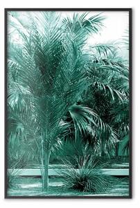 Poster: Laguna turchese - paesaggio tropicale di palme in contrasto turchese