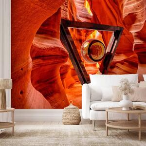 Carta da parati Canyon astratto - fantasia con triangolo e rocce del Gran Canyon