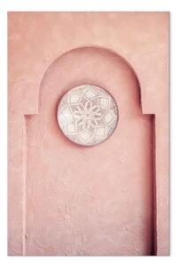 Quadro moderno Nicchia rosa verticale - architettura araba in Marocco
