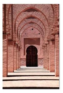 Quadro contemporaneo Arcate rosa verticale - architettura urbana araba