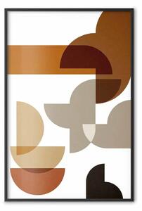 Poster: Composizione sabbiosa - composizione astratta di figure geometriche