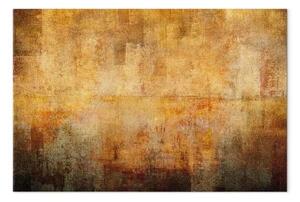 Quadro moderno Forza di pensiero largo - astratta texture arancione