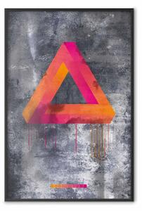 Poster: Geometria bizzarra - figura impossibile su cemento