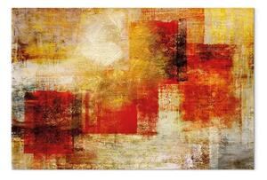 Quadro contemporaneo Tango pittorico largo - astrazione di texture colorate