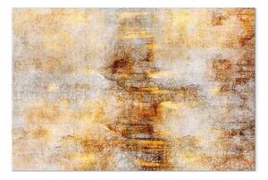 Quadro moderno Fulmine dorato largo - moderna astrazione dorata