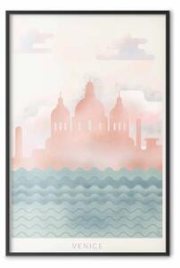 Poster: Primavera a Venezia - composizione pastello del mare e architettura