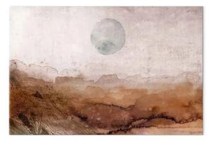 Quadro Un altro pianeta - Paesaggio dI montagna in colori lievi della terra