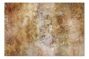 Quadro moderno Nebbia in oro - Astrazione con colori in rame dorato, bronzo e beige