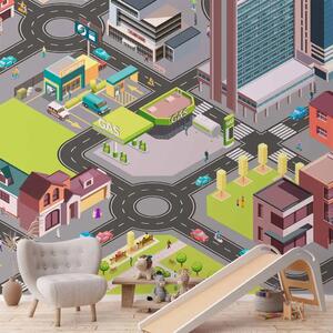 Carta da parati Città - disegno architettonico della città, ideale per la stanza di un bambino
