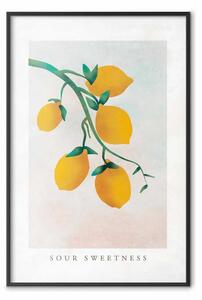 Poster: Dolcezza acidula - frutti gialli su sfondo pastello