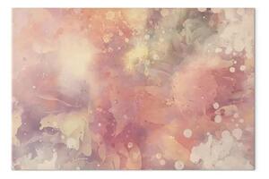 Quadro Astrazione con forme sfocate in rosa e viola