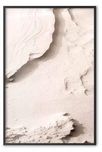 Poster: Traccia del vento - texture di sabbia chiara