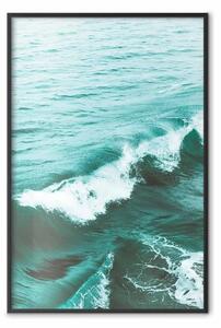 Poster: Onda giocosa - composizione marina di acqua turchese con piccole onde