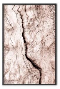 Poster: Tocco di vento tropicale - texture naturale di legno crepato