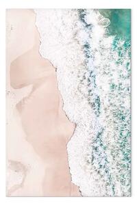 Quadro contemporaneo Onde turchesi - costa del mare vista dall'alto