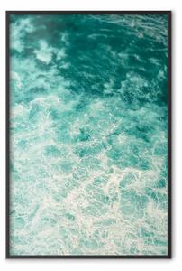 Poster: Danza gioiosa - paesaggio marino di acqua turchese con onde delicate