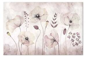 Quadro su tela Momento fiorito largo - fiori in stile shabby chic