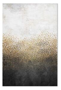 Quadro Oro sgranato verticale - texture astratta dorata