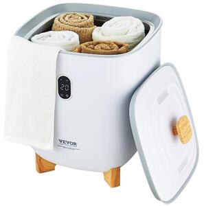 Scaldasalviette 25 l - secchio riscaldante con display LED, riscaldamento inferiore e timer, bianco