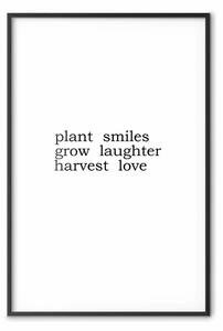 Poster: Frutti d'amore - scritte inglesi nere su sfondo bianco contrastante