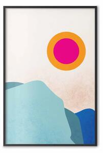 Poster: Fiordo solare - montagne su sfondo di cielo