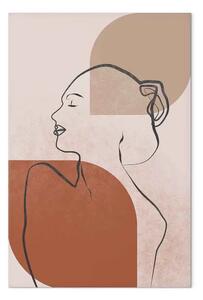 Quadro moderno Atto femminile lineare - ritratto astratto e minimalista