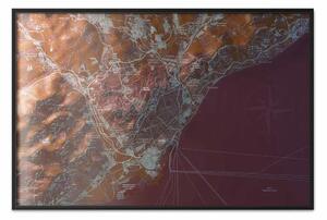 Poster: Dintorni di Barcellona - mappa astratta di Barcellona