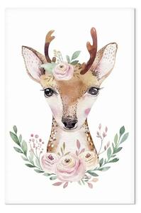 Quadro contemporaneo Cerbiatto - illustrazione colorata con un animale per bambini