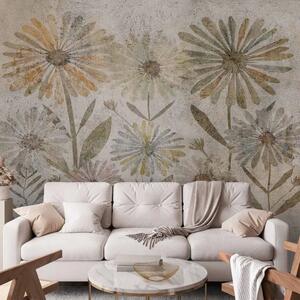 Carta da parati moderna Famiglia di fiori