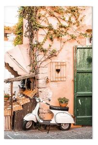 Quadro moderno Sera italiana verticale - paesaggio di moto per strada