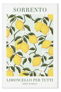 Quadro Limone Sorrento - paesaggio limoni stile boho