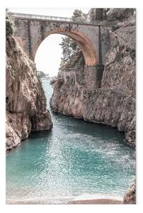 Quadro moderno Ponte a Positano verticale - paesaggio italiano