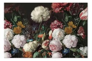 Quadro contemporaneo Bouquet senza tempo largo - giardino fiorito colorato