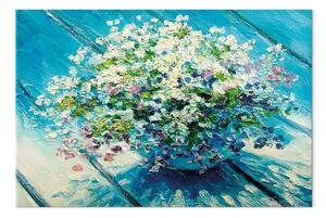Quadro Profumo all'alba wide - bouquet di fiori in stile esti