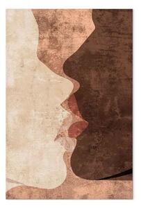 Quadro su tela Bacio celeste verticale - bacio in stile boho