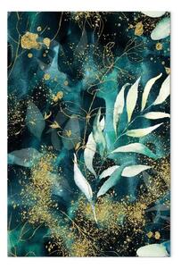 Quadro contemporaneo Natura stellata verticale - foglie astratte blu