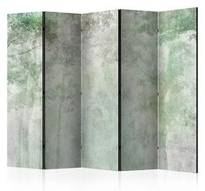 Paravento Ristoro del bosco II - paesaggio verde con alberi