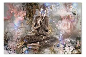 Quadro Preghiera in giardino verticale - Buddha in stile glamour