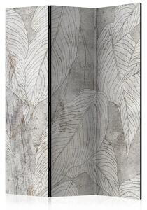 Paravento design Ombra piena di rumore - schema in bianco e nero delle foglie