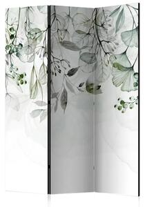Paravento design Natura nebbiosa - verde - composizione su bianco
