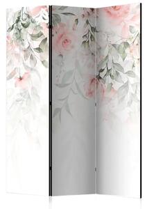 Paravento Cascata di rose - variante 1 - fiori tra le piante