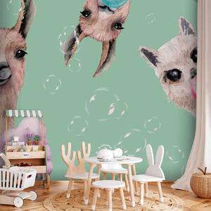 Carta da parati Lame pazze - animali con palloncini, ghiaccioli per bambini