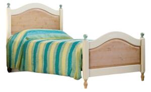 Letto singolo arte povera legno shabby verde e miele 98x212x111 (2230)